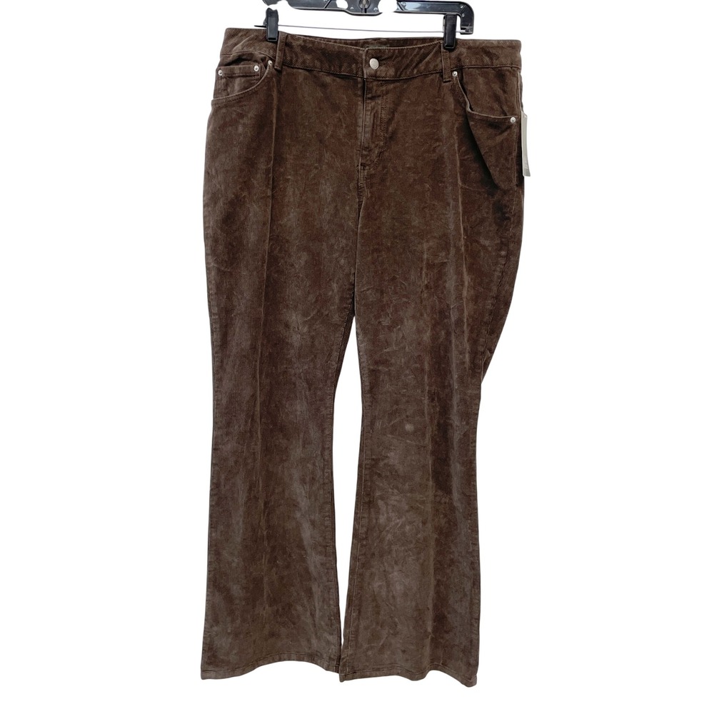 Wild Fable Women's Brown Low Rise Flare Corduroy Pants Size XXL